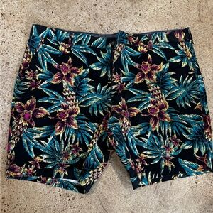 George Vacation Ready Beachy relax Men's shorts Cotton 
tropical print size 42